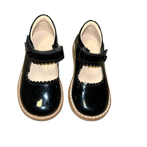 ELEPHANTITO Mary Jane Toddler girls Patent leather black shoes size 8 - Picture 2 of 5